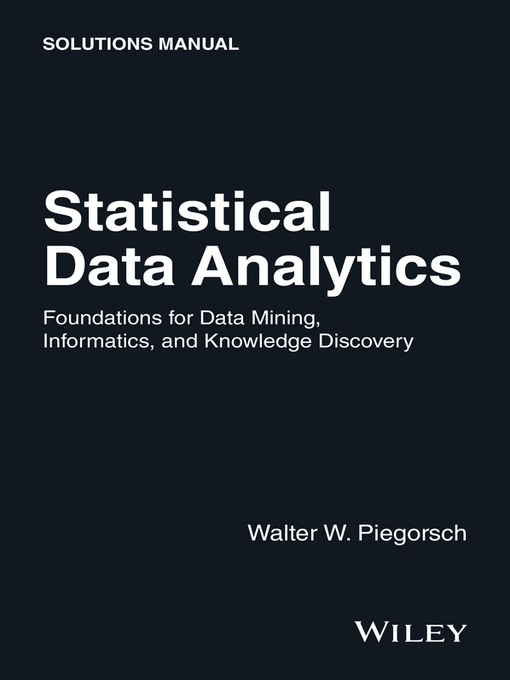 Cover image for Statistical Data Analytics
